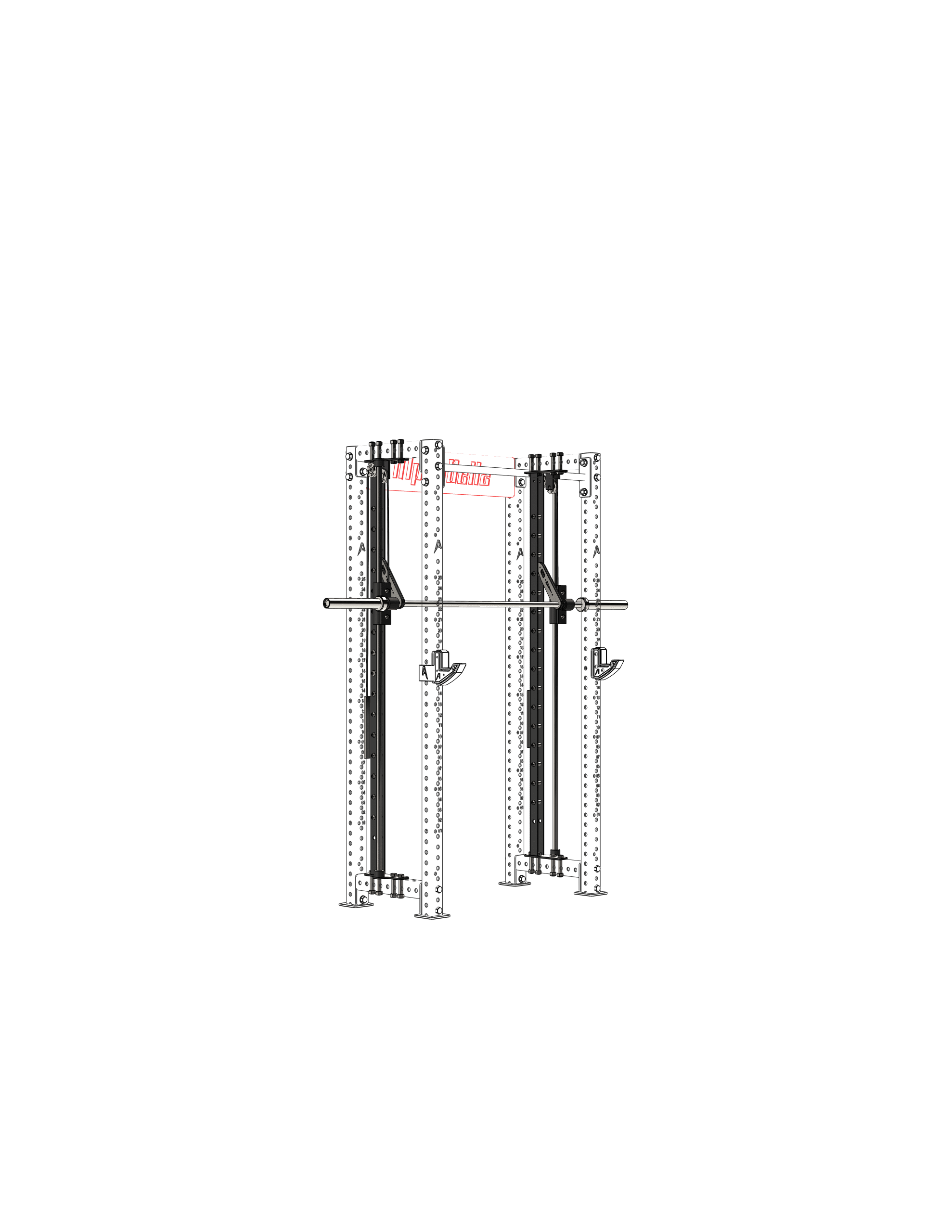 Half Rack with smith attachment-min